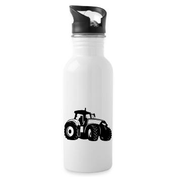 Tracteur - Gourde avec paille intégrée - blanc - Droite