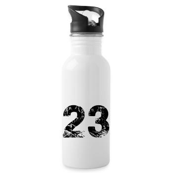 23 - Water bottle with straw - white - Right