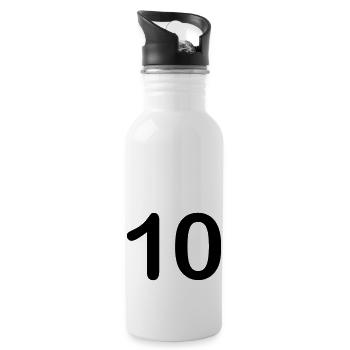 10 - Trinkflasche mit integriertem Trinkhalm - Weiß - Rechts