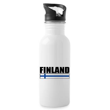 Finland - Water bottle with straw - white - Right
