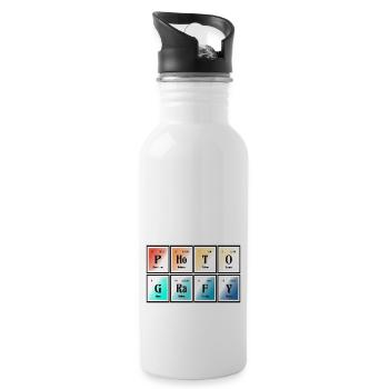 Photography | Periodic Table of Elements - Water bottle with straw - white - Right