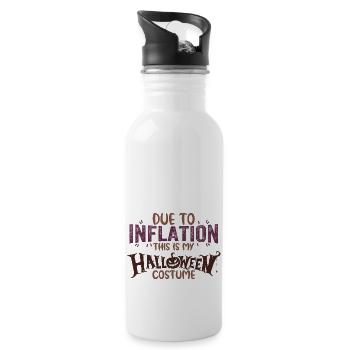 En raison de l’inflation C’est mon costume d’Halloween - Gourde avec paille intégrée - blanc - Droite