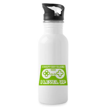 get older level up - Water bottle with straw - white - Right