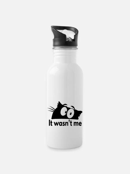 It's not me - Water bottle with straw - white
