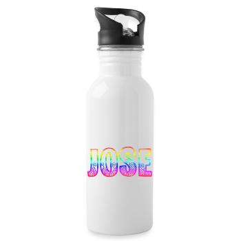 jose rs regenbogen - Trinkflasche mit integriertem Trinkhalm - Weiß - Rechts