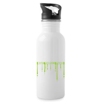 make yourself proud Zitat - Trinkflasche mit integriertem Trinkhalm - Weiß - Rechts