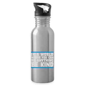 you can be kind - Water bottle with straw - silver - Right