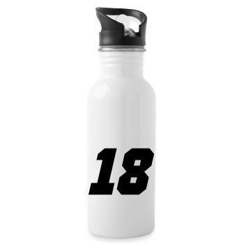 18 - Gourde avec paille intégrée - blanc - Droite