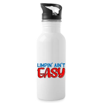 Limpin' Ain't Easy 22 - Water bottle with straw - white - Right