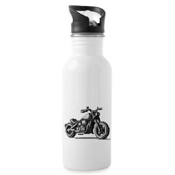 The motorcycle season has started for all bikers - Water bottle with straw - white - Right