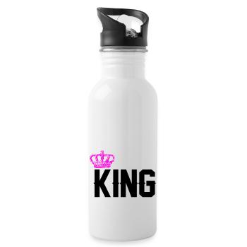 Roi - Gourde avec paille intégrée - blanc - Droite