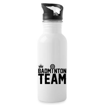 Équipe de badminton - Gourde avec paille intégrée - blanc - Droite