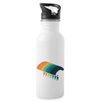 Vintage parachute - Water bottle with straw - white - Right