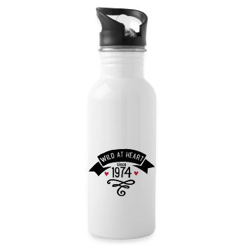 1974 - Water bottle with straw - white - Right