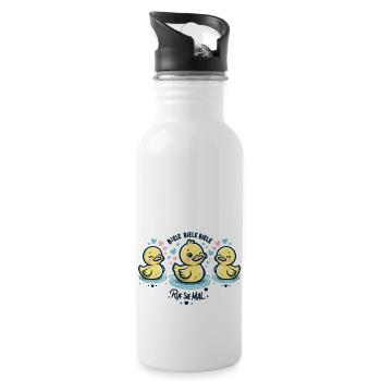 Biele Biele Biele "Ruf sie mal" - Trinkflasche mit integriertem Trinkhalm - Weiß - Rechts