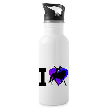 Body Control Men's Equestrian Gymnastics - Water bottle with straw - white - Right