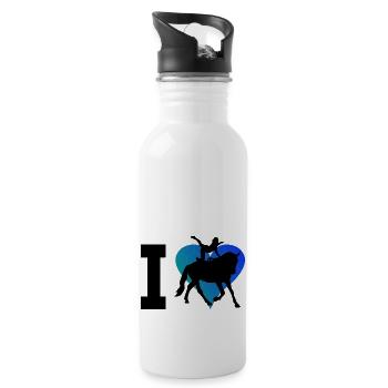Athletic Discipline Balance Exercises Horse Performance - Water bottle with straw - white - Right