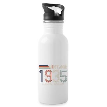 Vintage 1935 Cadeau Anniversaire - Millésime 1935 - Gourde avec paille intégrée - blanc - Droite