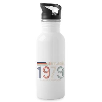 Vintage 1979 Cadeau Anniversaire - Millésime 1979 - Gourde avec paille intégrée - blanc - Droite