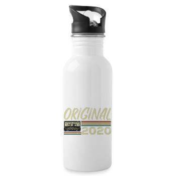 Original 2020 Rétro Cadeau Anniversaire Né En 2020 - Gourde avec paille intégrée - blanc - Droite