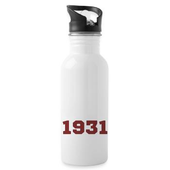Original 1931 - Trinkflasche mit integriertem Trinkhalm - Weiß - Rechts