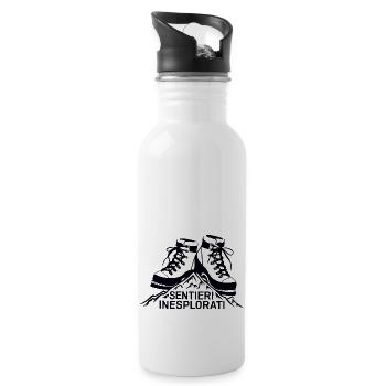 SENTIERI INESPLORATI - Water bottle with straw - white - Right