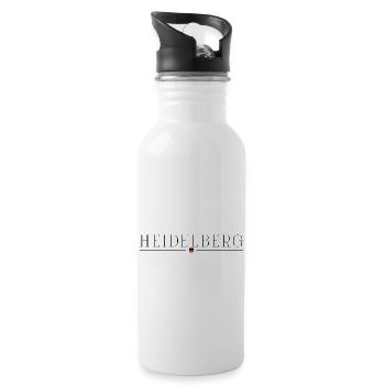 Heidelberg, Germany Elegance Style Design T-Shir - Water bottle with straw - white - Right