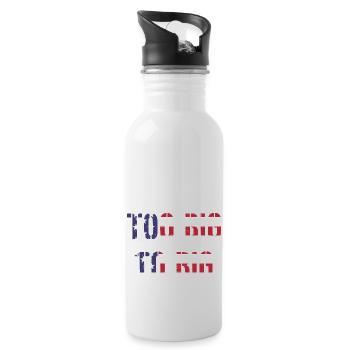 TOO BIG TO RIG 2024 - Trinkflasche mit integriertem Trinkhalm - Weiß - Rechts