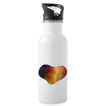 Spectrum of Emotion – Vibrant Abstract Art - Water bottle with straw - white - Right