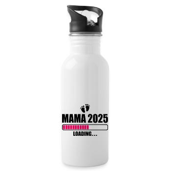 Mama 2025 - Gourde avec paille intégrée - blanc - Droite