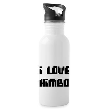 I love Himbo - Trinkflasche mit integriertem Trinkhalm - Weiß - Rechts