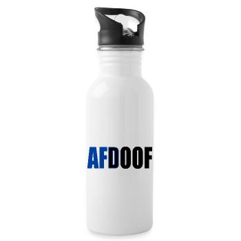Afd doof afdoof - Trinkflasche mit integriertem Trinkhalm - Weiß - Rechts
