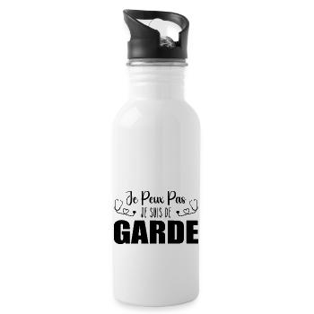 I can't I'm on call funny nurse - Water bottle with straw - white - Right