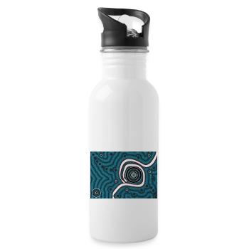 In the middle of nowhere - across - Water bottle with straw - white - Right