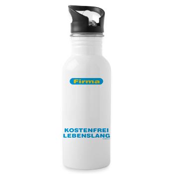 Opa GmbH RAHMENLOS® - Trinkflasche mit integriertem Trinkhalm - Weiß - Rechts