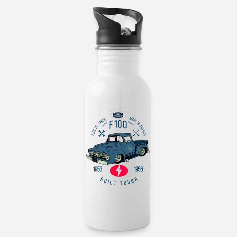 F100 Built Tough - Water bottle with straw - white
