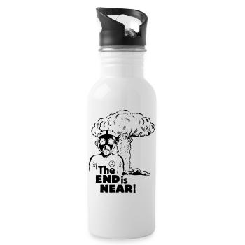 the end is near - anti nuclear energy - Trinkflasche mit integriertem Trinkhalm - Weiß - Rechts