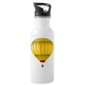 Montgolfière moderne - Gourde avec paille intégrée - blanc - Droite
