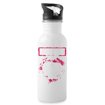 PFLEGERIN - duden - Trinkflasche mit integriertem Trinkhalm - Weiß - Rechts