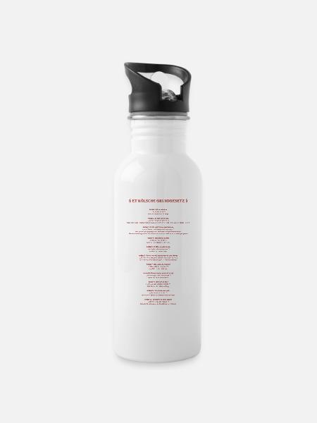 Et Kölsche Basic Law - Et Kölsche Basic Law - Water bottle with straw - white