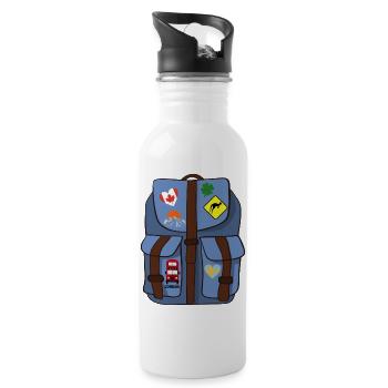 backpack - Water bottle with straw - white - Right
