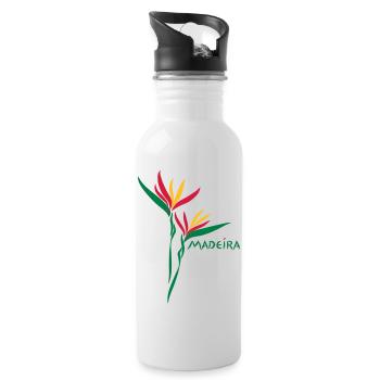 Madeira Strelizia - Trinkflasche mit integriertem Trinkhalm - Weiß - Rechts