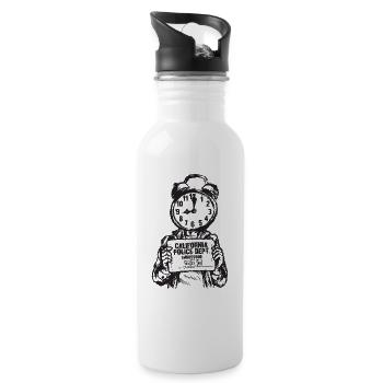 police - Water bottle with straw - white - Right