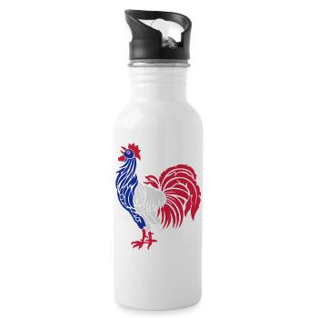 coq flexo - Gourde avec paille intégrée - blanc - Droite