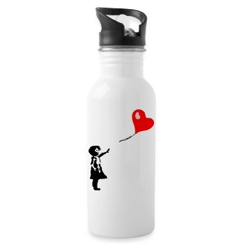 Ballon Kind - Trinkflasche mit integriertem Trinkhalm - Weiß - Rechts