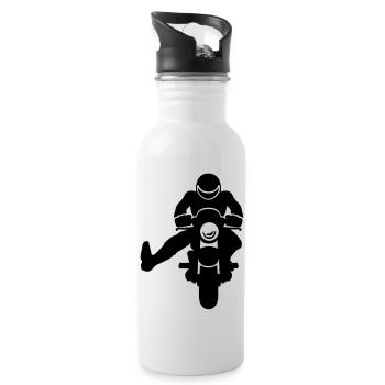 Biker - Water bottle with straw - white - Right