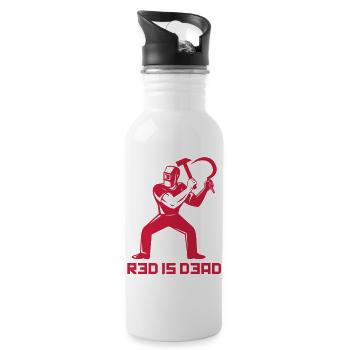 Red is Dead - Water bottle with straw - white - Right