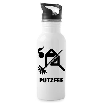 Putzfee / femme de ménage - Gourde avec paille intégrée - blanc - Droite