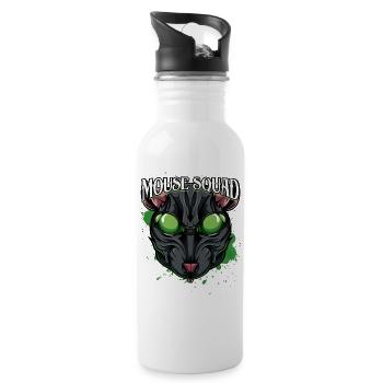 Mouse Squad | Animaux sauvages toxiques rat rongeur cadeau - Gourde avec paille intégrée - blanc - Droite