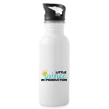 Schwangerschaft schwanger Babybauch Geschenk - Trinkflasche mit integriertem Trinkhalm - Weiß - Rechts